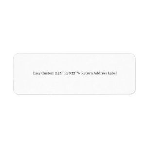 Design Your Own 2.25" L x 0.75" W Rturn Address Label
