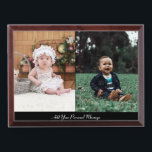 Design Your Own 2 Photo Collage Award Plaque<br><div class="desc">Customize your photography. You can make this custom product for special occasions like weddings,  birthdays,  Christmas,  Holidays,  Memorials,  Graduation,  Anniversaries and more. It can also be given as a gift to your best friend,  close friend,  family,  and relatives.</div>
