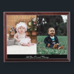 Design Your Own 2 Photo Collage Award Plaque<br><div class="desc">Customize your photography. You can make this custom product for special occasions like weddings,  birthdays,  Christmas,  Holidays,  Memorials,  Graduation,  Anniversaries and more. It can also be given as a gift to your best friend,  close friend,  family,  and relatives.</div>