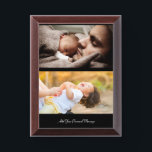 Design Your Own 2 Photo Collage Award Plaque<br><div class="desc">Customize your photography. You can make this custom product for special occasions like weddings,  birthdays,  Christmas,  Holidays,  Memorials,  Graduation,  Anniversaries and more. It can also be given as a gift to your best friend,  close friend,  family,  and relatives.</div>