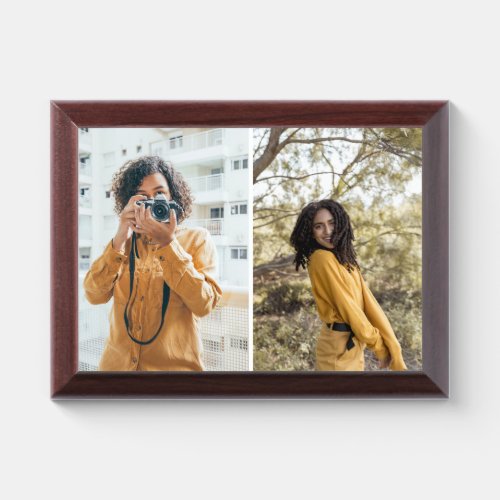 Design Your Own 2 Photo Collage Award Plaque