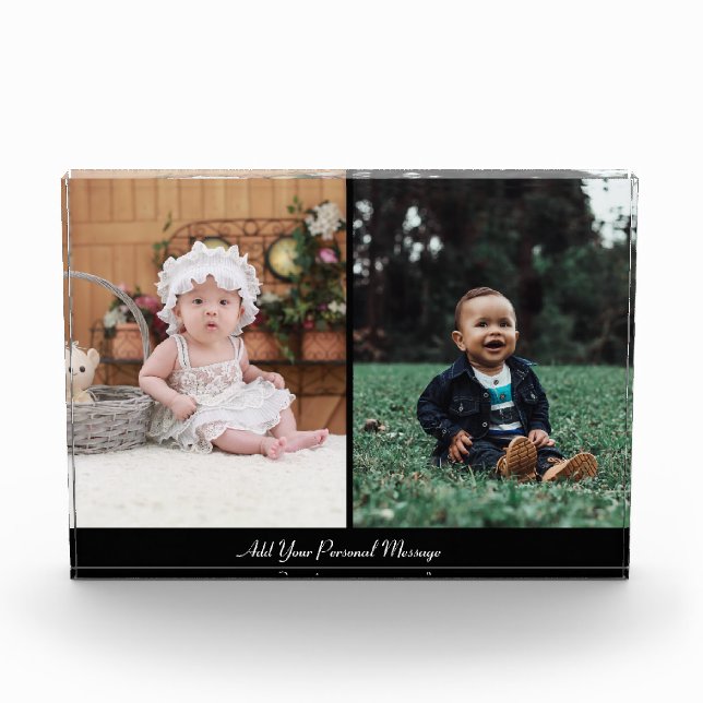 Design Your Own 2 Photo Collage Block (Front)