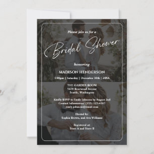Design Your Own 2 Photo Collage Bridal Shower Invitation