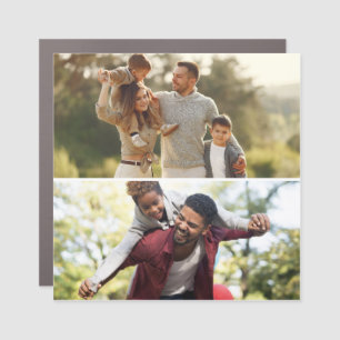 Design Your Own 2 Photo Collage Car Magnet