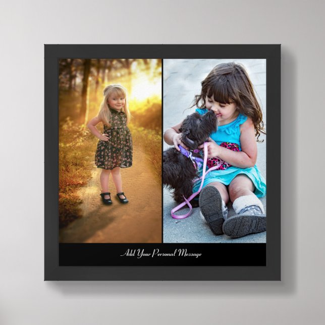Design Your Own 2 Photo Collage Framed Art (Framed Front)