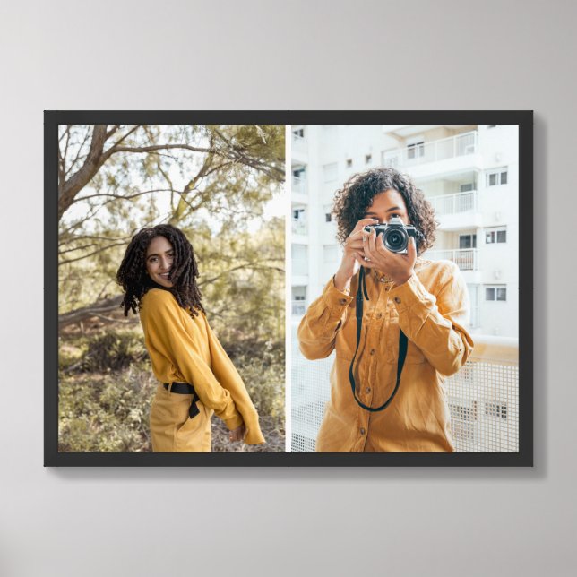 Design Your Own 2 Photo Collage Framed Art (Framed Front)