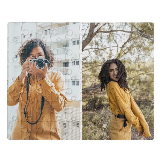Design Your Own 2 Photo Collage Jigsaw Puzzle (Puzzle Horizontal)