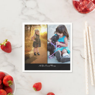 Design Your Own 2 Photo Collage Napkins