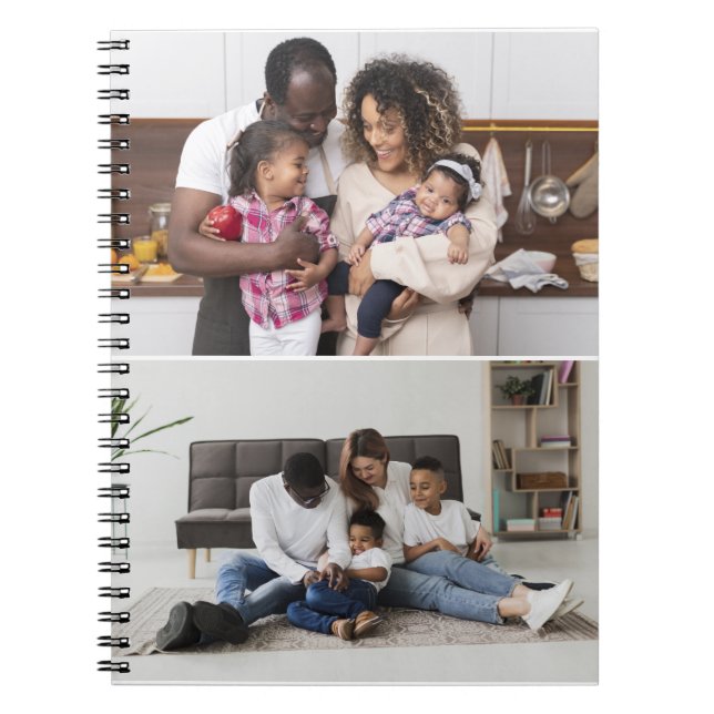Design Your Own 2 Photo Collage Notebook (Front)