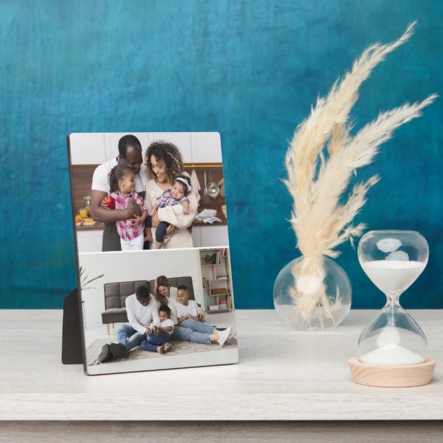 Design Your Own 2 Photo Collage Plaque (Side)