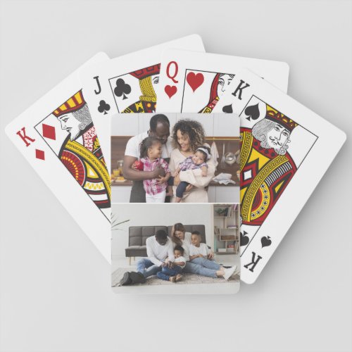 Design Your Own 2 Photo Collage Poker Cards