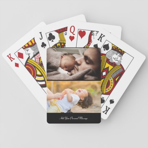 Design Your Own 2 Photo Collage Poker Cards