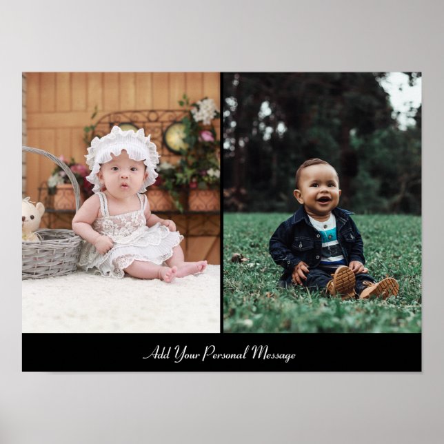 Design Your Own 2 Photo Collage Poster (Front)
