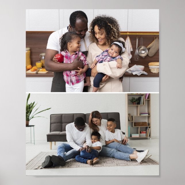 Design Your Own 2 Photo Collage Poster (Front)