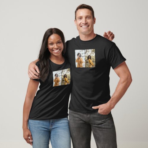 Design Your Own 2 Photo Collage T_Shirt