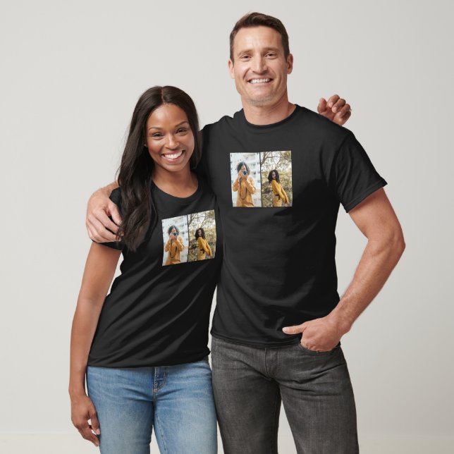 Design Your Own 2 Photo Collage T-Shirt (Unisex)