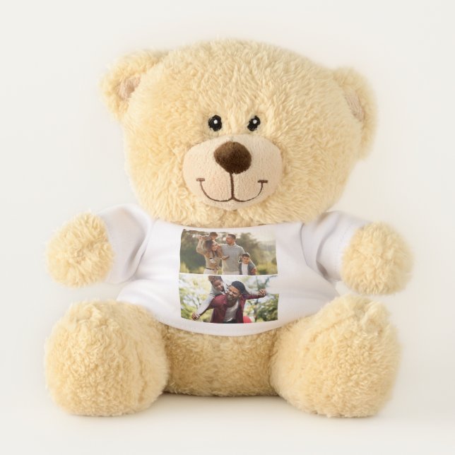 Design Your Own 2 Photo Collage Teddy Bear (Front)