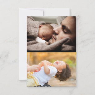 Design Your Own 2 Photo Collage Thank You Card