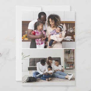 Design Your Own 2 Photo Collage Thank You Card