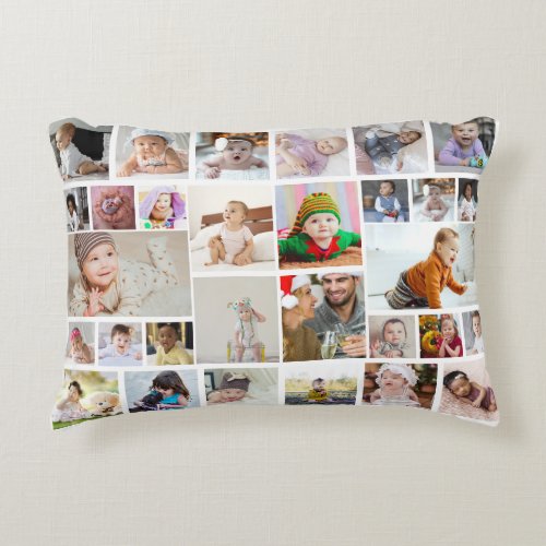 Design Your Own 30 Photo Collage Accent Pillow