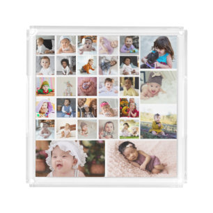 Design Your Own 30 Photo Collage Acrylic Tray