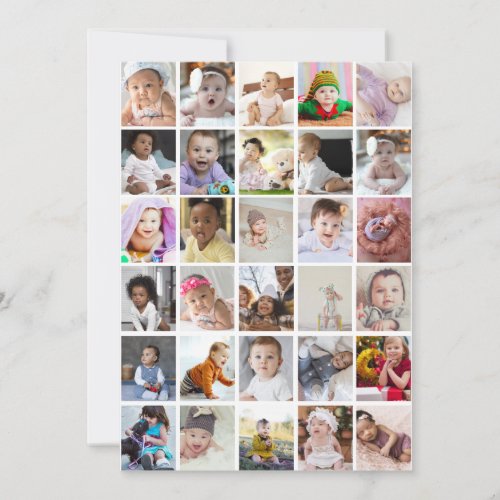 Design Your Own 30 Photo Collage Announcement