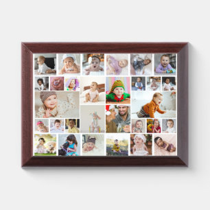 Design Your Own 30 Photo Collage Award Plaque