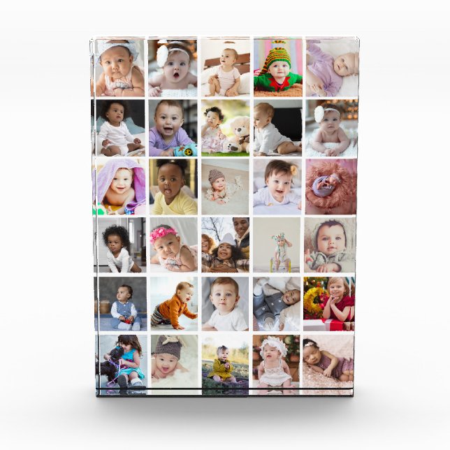 Design Your Own 30 Photo Collage Block (Front)