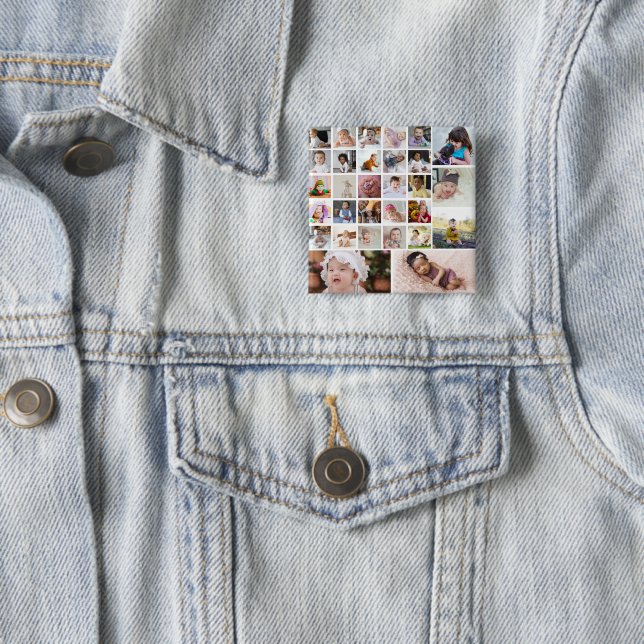 Design Your Own 30 Photo Collage Button (In Situ)