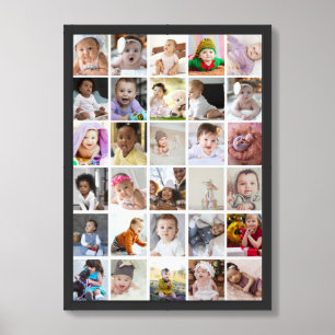Design Your Own 30 Photo Collage Framed Art