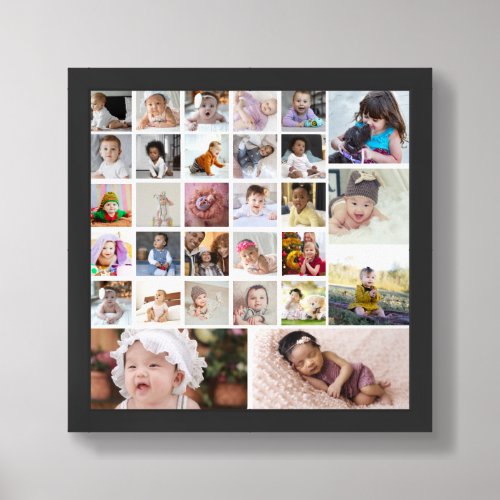 Design Your Own 30 Photo Collage Framed Art