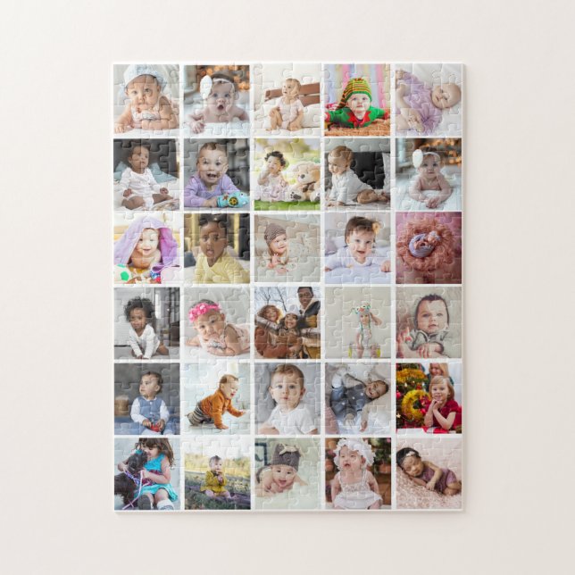 Design Your Own 30 Photo Collage Jigsaw Puzzle (Vertical)
