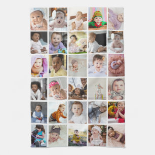 Design Your Own 30 Photo Collage Kitchen Towel
