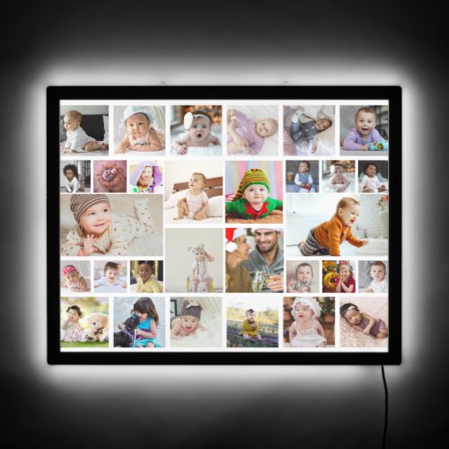 Design Your Own 30 Photo Collage LED Sign