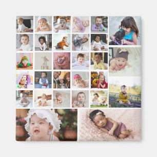 Design Your Own 30 Photo Collage Magnet