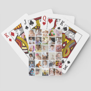 Design Your Own 30 Photo Collage Poker Cards