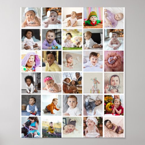 Design Your Own 30 Photo Collage Poster
