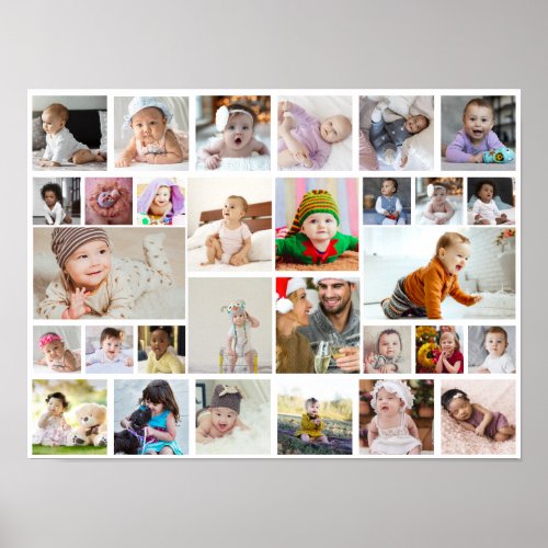 Design Your Own 30 Photo Collage Poster