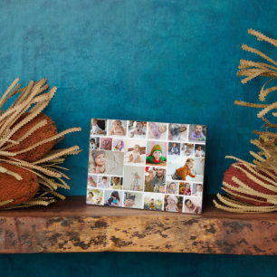 Design Your Own 30 Photo Collage Poster Plaque