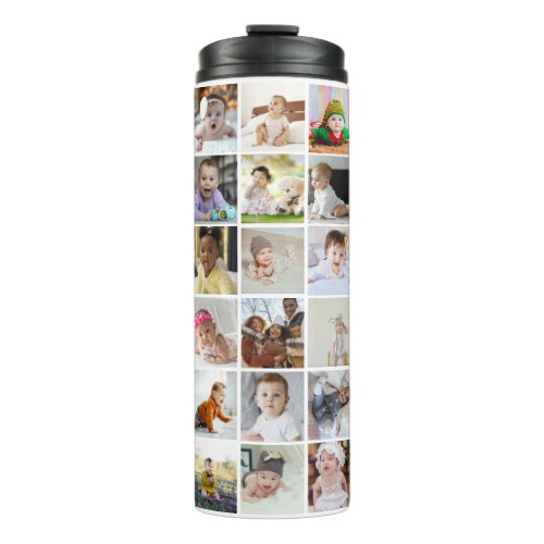 Design Your Own 30 Photo Collage Thermal Tumbler