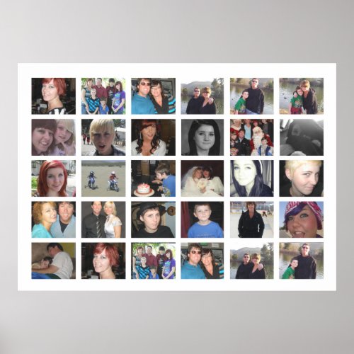 Design Your Own 30 Picture Instagram Photo Collage Poster