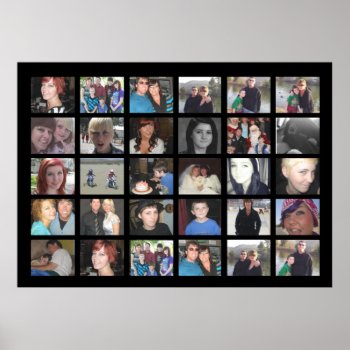 Design Your Own 30 Picture Instagram Photo Collage Poster by StarStruckDezigns at Zazzle