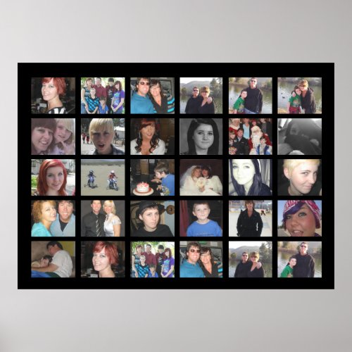 Design Your Own 30 Picture Instagram Photo Collage Poster