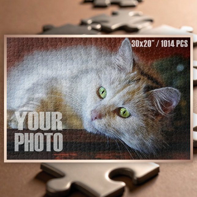 Design Your Own 30x20”/1014 Pcs Custom Pet Photo Jigsaw Puzzle (Custom Photo Puzzle - 30x20" / 1014 Pieces)