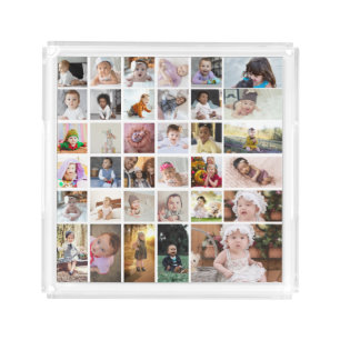 Design Your Own 35 Photo Collage Acrylic Tray