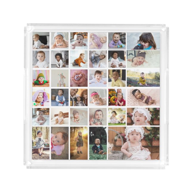 Design Your Own 35 Photo Collage Acrylic Tray (Front)