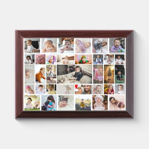Design Your Own 35 Photo Collage Award Plaque