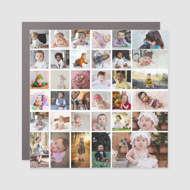 Design Your Own 35 Photo Collage Car Magnet (Front)