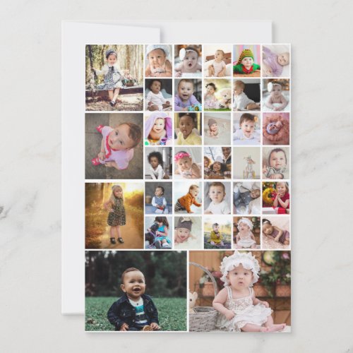 Design Your Own 35 Photo Collage Card