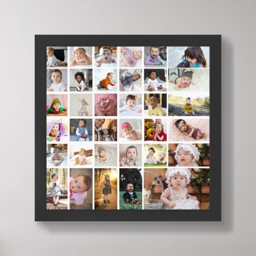 Design Your Own 35 Photo Collage Framed Art